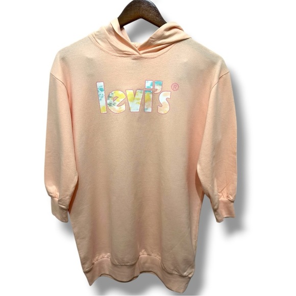339 Levi’s| NWT $54 Women’s Peach Hoodie with Tie-Dye (Size M) - Picture 2 of 13